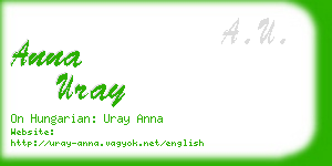 anna uray business card